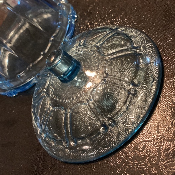 🎉Host Pick 🎉 Oyster Pearl Pattern Depression Glass Aqua Blue Candy Dish - Picture 10 of 11